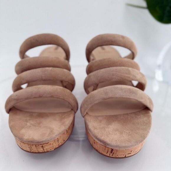 Sam Edelman Women's Yuki Sandals Size 11 Suede Strappy Cork Wedge Platform - Picture 5 of 14